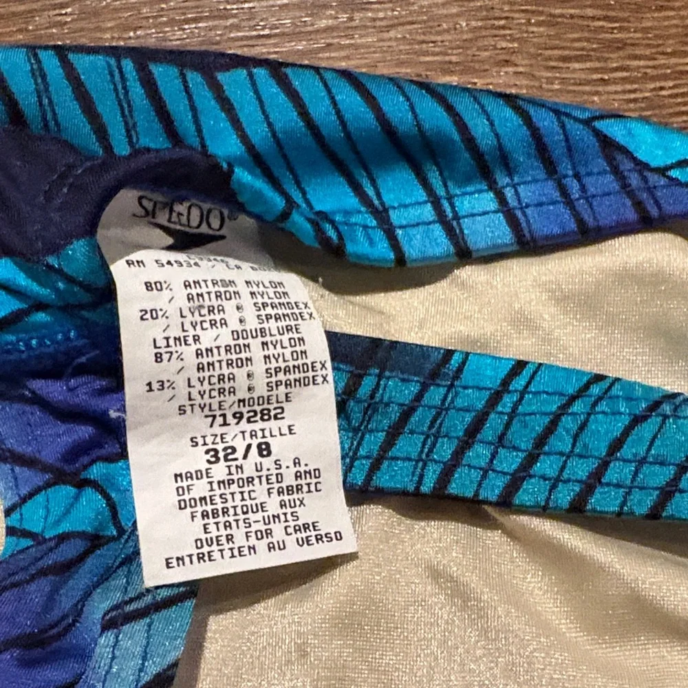 Speedo Vibrant Blue and Black Swimsuit